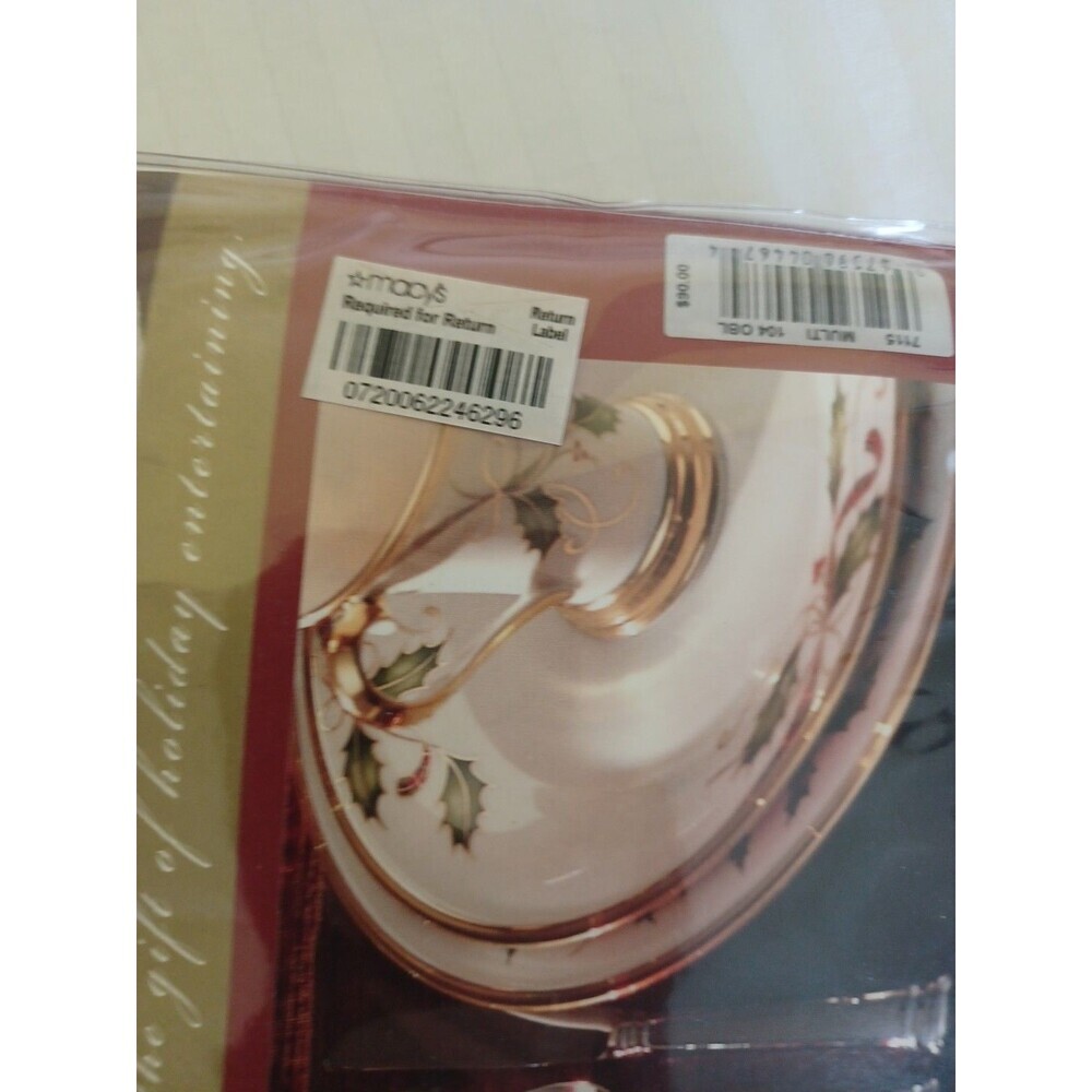 Lenox Holiday Nouveau NWT tablecloth 60x104” oblong new classic Christmas linens - Picture 5 of 5